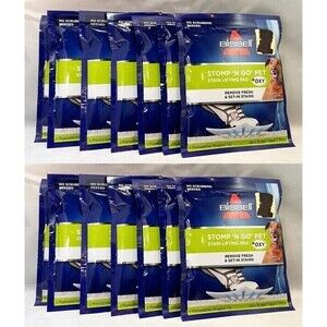 Bissell Stomp 'N Go Pet Lifting Pads + Oxy Stain Carpet Rug Cleaning Lot Of 15